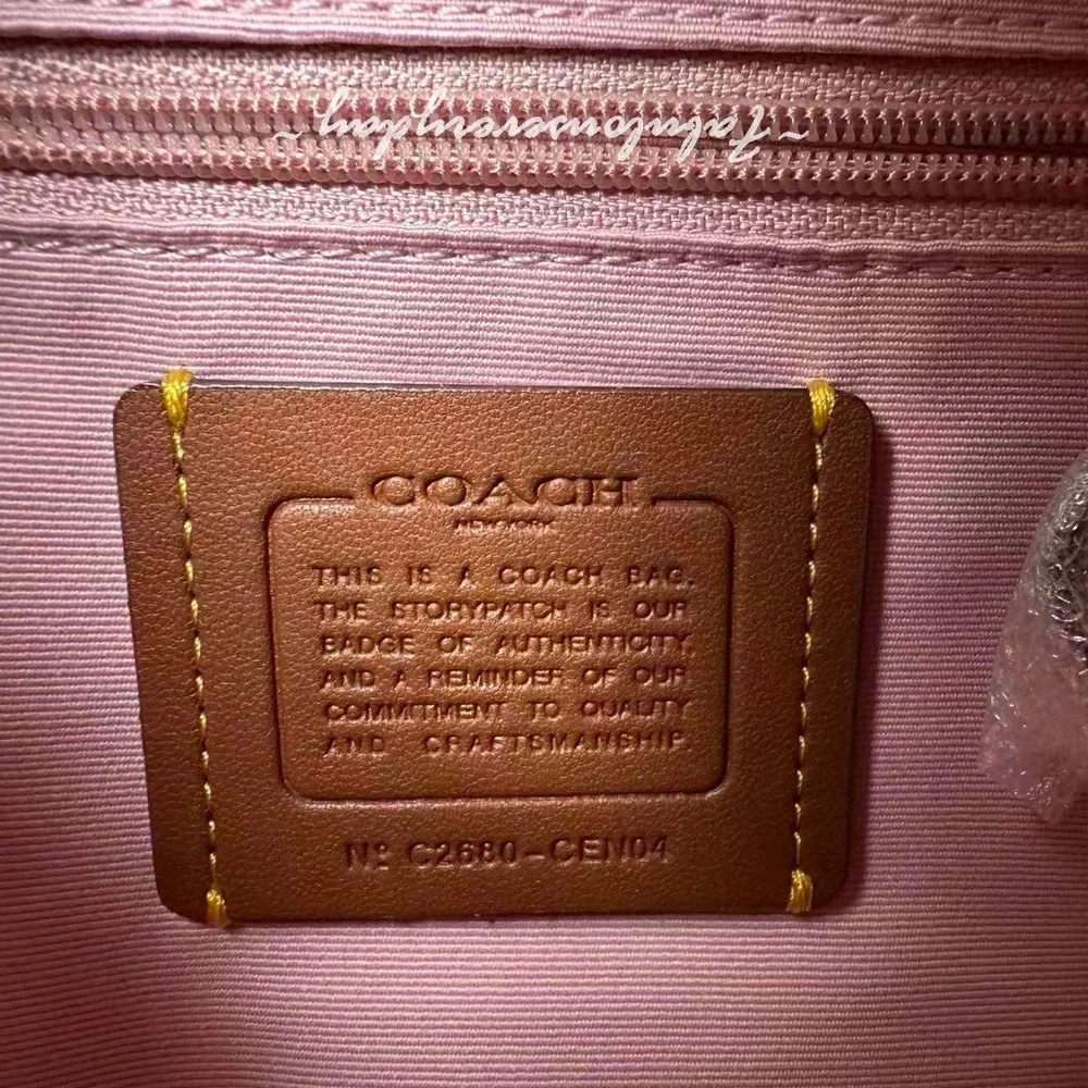 Coach Emily Shoulder Bag Crossbody In Signature Denim/Gold/Light Pink CEN04 NWT